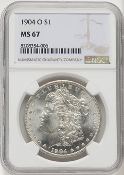 1904-O Morgan Dollar NGC MS67