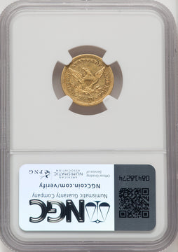 1840 $2.50 Liberty Quarter Eagle NGC AU53