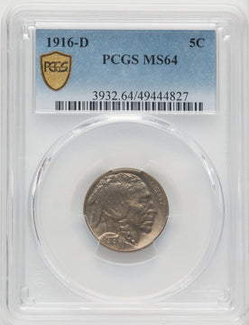 1916-D 5C Buffalo Nickel PCGS MS64