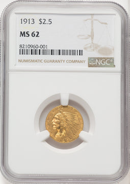 1913 $2.50 Indian Quarter Eagle NGC MS62 (769654013)