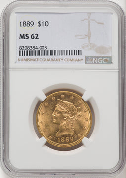 1889 $10 Liberty Eagle NGC MS62