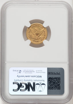 1870-S $2.50 Liberty Quarter Eagle NGC AU55
