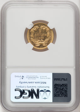 1886 $3 Three Dollar Gold Pieces NGC MS63+
