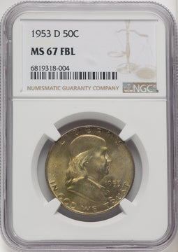 1953-D 50C FL Franklin Half Dollar NGC MS67 (506595050)