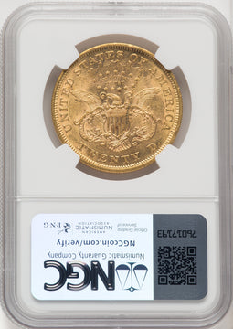 1866 $20 Liberty Double Eagle NGC AU58 (769563056)