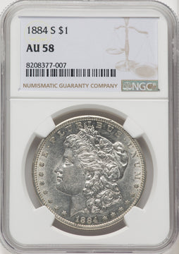 1884-S Morgan Dollar NGC AU58