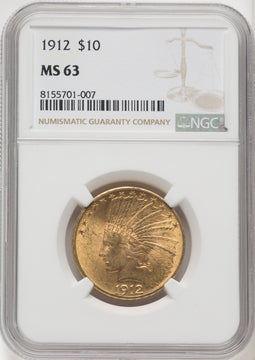 1912 $10 Indian Eagle NGC MS63 (177100024)