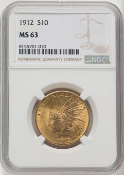 1912 $10 Indian Eagle NGC MS63 (177100027)