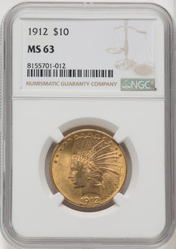 1912 $10 Indian Eagle NGC MS63
