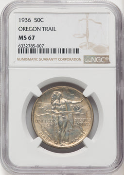 1936 50C Oregon Commemorative Silver NGC MS67 (770048032)