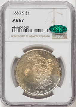 1880-S CAC Morgan Dollar NGC MS67
