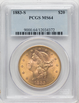 1883-S $20 Liberty Double Eagle PCGS MS64