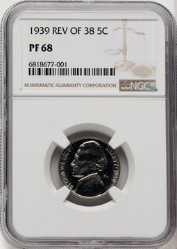 1939 5C Proof Jefferson Nickel NGC PR68 (769947072)
