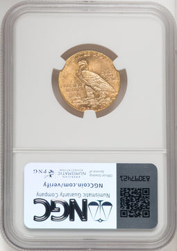 1915 $5 Indian Half Eagle NGC MS65 (769272001)