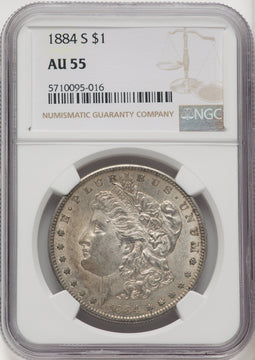 1884-S Morgan Dollar NGC AU55