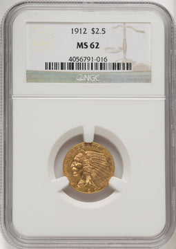 1912 $2.50 Indian Quarter Eagle NGC MS62 (770051069)