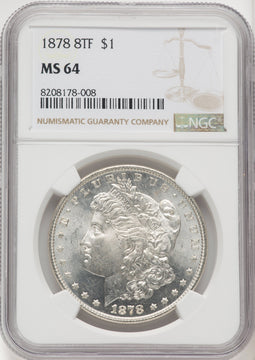 1878 8TF Morgan Dollar NGC MS64 (770048001)