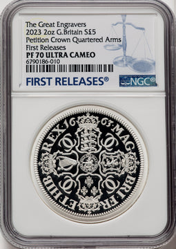 2023 2oz G.Brtian Crown Quartered Arms Coin NGC PF70UCAM