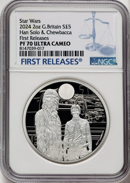 2024 G. Britain Star Wars 2oz Silver Coin NGC PF70UCAM