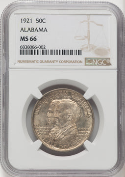 1921 50C Alabama Commemorative Silver NGC MS66 (770254043)