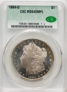 1884-O DM Morgan Dollar CACG MS64