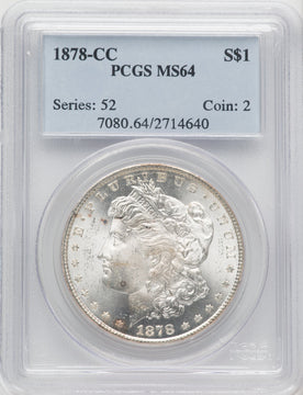 1878-CC Morgan Dollar PCGS MS64