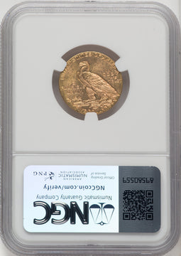 1909 $5 CAC Indian Half Eagle NGC MS64