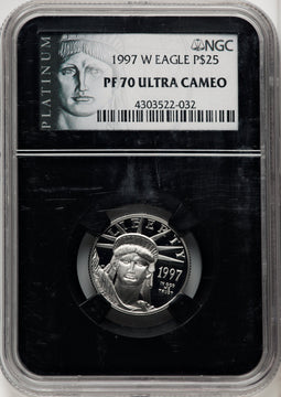 1997-W $25 Quarter-Ounce Platinum Eagle Statue of Liberty NGC PF70 (770462022)