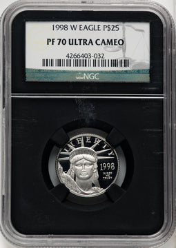1998-W $25 Quarter-Ounce Platinum Eagle Statue of Liberty NGC PF70 (770462026)