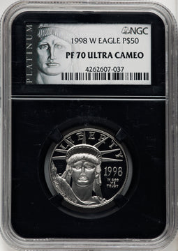 1998-W $50 Half-Ounce Platinum Eagle NGC PF70 (770462027)