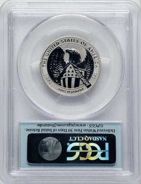 2007-W $50 Half-Ounce Platinum Eagle Reverse Proof FS Flag PCGS PR70