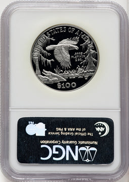 1999-W $100 One-Ounce Platinum Eagle Statue of Liberty Brown Label NGC PF70 (770462032)