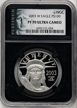 2003-W $100 One-Ounce Platinum Eagle Statue of Liberty NGC PF70 (770462045)