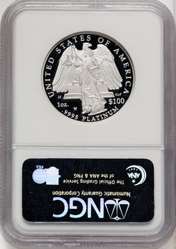2008-W $100 One-Ounce Platinum Eagle First Strike ER Blue NGC PF70