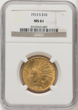 1913-S $10 Indian Eagle NGC MS61