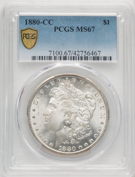 1880-CC Morgan Dollar PCGS MS67 (770582001)