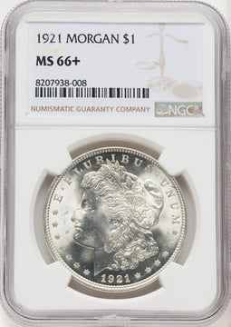 1921 Morgan Morgan Dollar NGC MS66+