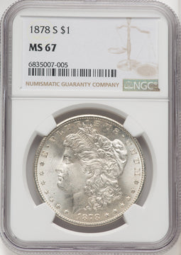 1878-S Morgan Dollar NGC MS67