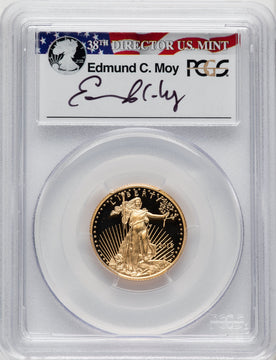 2015-W $10 Quarter-Ounce Gold Eagle First Day of Issue - Washington Moy Signature PCGS PR70