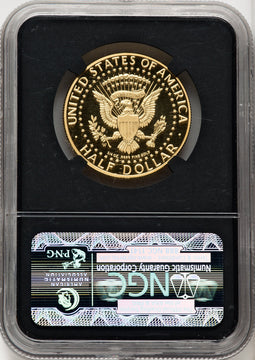 2014-W 50C Kennedy Gold 50th Anniversary First Strike Proof Kennedy Half Dollar NGC PR70 (770639001)