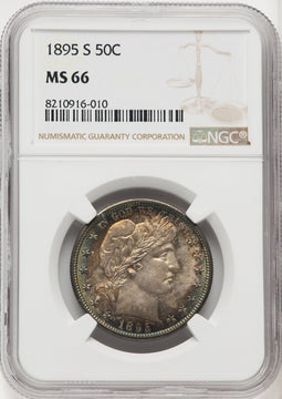 1895-S 50C Barber Half Dollar NGC MS66