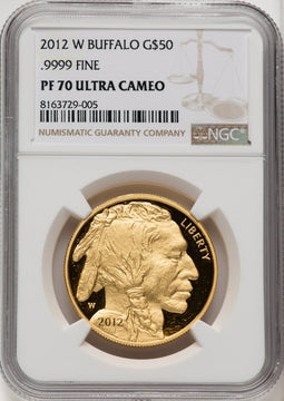 2012-W $50 One-Ounce Gold Buffalo NGC PF70 (519746007)