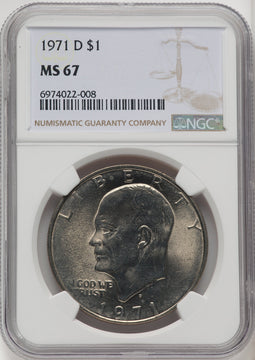 1971-D $1 Eisenhower Dollar NGC MS67 (770051058)