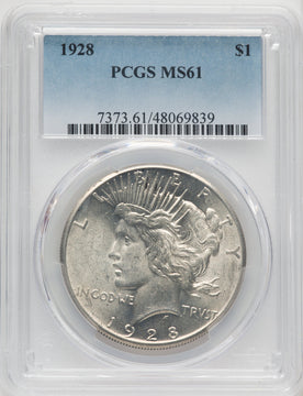 1928 Peace Dollar PCGS MS61