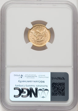 1853 $2.50 Liberty Quarter Eagle NGC AU58 (770522018)