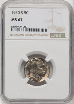 1930-S 5C Buffalo Nickel NGC MS67