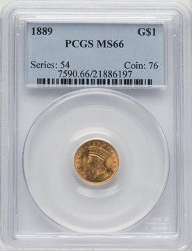 1889 G$1 Gold Dollar PCGS MS66 (770522016)