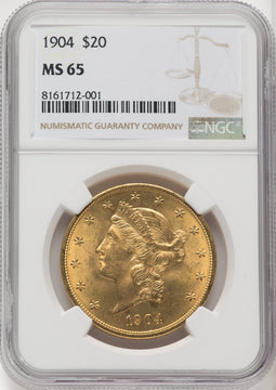 1904 $20 Liberty Liberty Double Eagle NGC MS65 (572160007)
