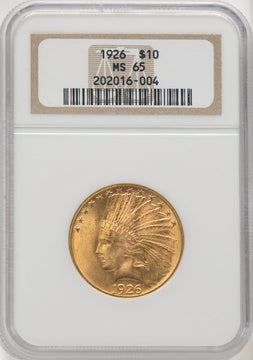 1926 $10 Indian Eagle NGC MS65 (770959001)