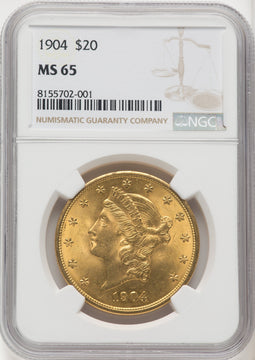 1904 $20 Liberty Liberty Double Eagle NGC MS65 (177115137)